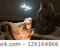 Drone used for light painting in White Pocket National Monument.  Located in Northern Arizona.  An aerial and abstract light painting. 126164866