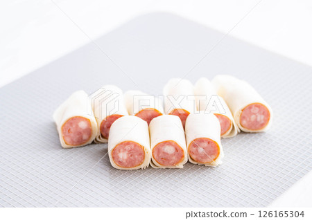 Cut sausage Cut sausage 126165304