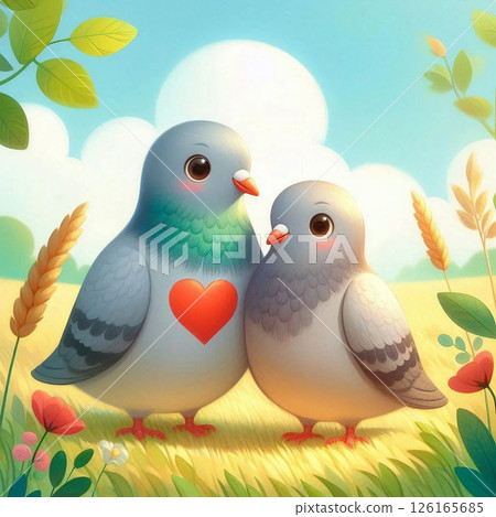 Pigeon mating season 126165685