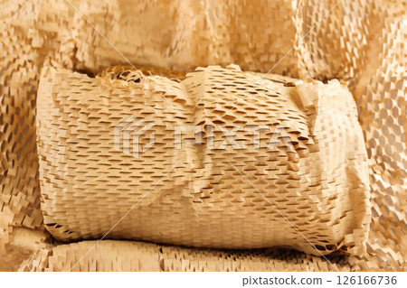 Eco friendly brown paper honeycomb wrap for product packaging parcel carton box Eco friendly brown paper honeycomb wrap for product packaging parcel carton box 126166736