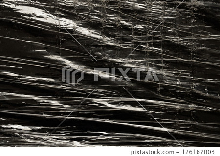transparent plastic film wrap overlay texture background 126167003