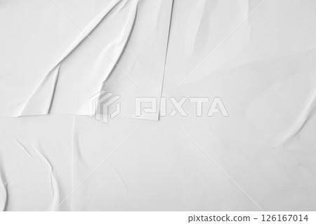 white crumpled and creased glued wrinkled paper poster texture background white crumpled and creased glued wrinkled paper poster texture background 126167014