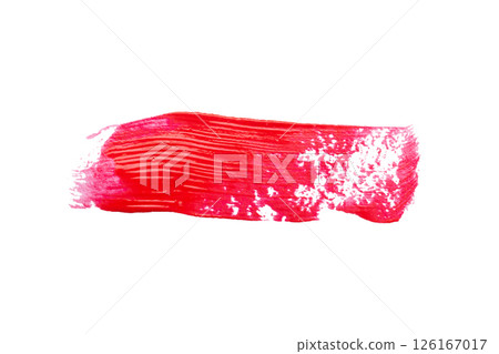 Red brush stroke isolated on white background Red brush stroke isolated on white background 126167017