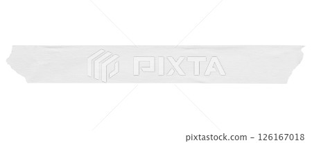 White adhesive paper tape isolated on white background 126167018