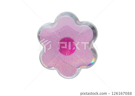 flower shape sticker isolated on white background 126167088