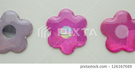 flower shape sticker on white background flower shape sticker on white background 126167089