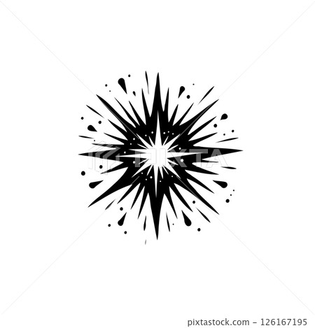 Abstract burst design showcases a captivating explosion in monochrome tones Abstract burst design showcases a captivating explosion in monochrome tones 126167195