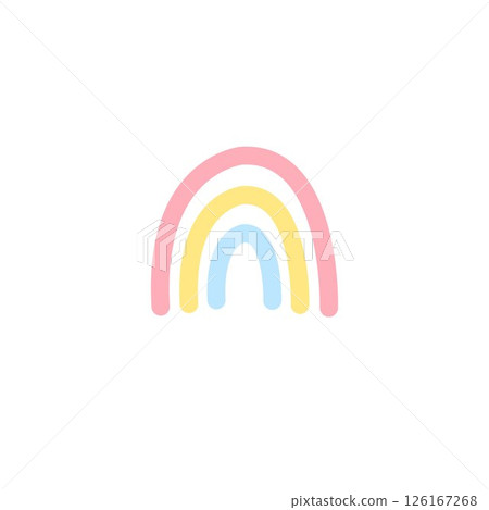 Vector hand drawn doodle sketch rainbow Vector hand drawn doodle sketch rainbow 126167268