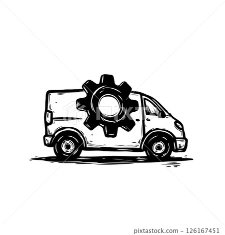 Sketch Illustration Depicting Automotive Service and Mechanical Assistance Sketch Illustration Depicting Automotive Service and Mechanical Assistance 126167451