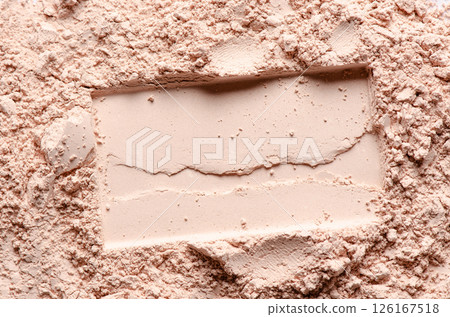 The texture of dry cosmetic clay for masks or cosmetic powder. 126167518