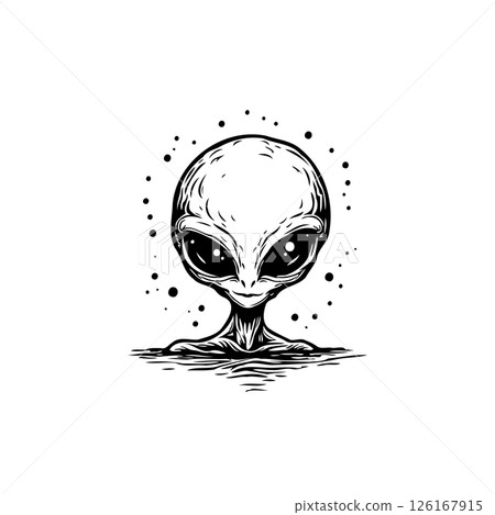 Ethereal extraterrestrial form in monochrome, enigmatic otherworldly figure art Ethereal extraterrestrial form in monochrome, enigmatic otherworldly figure art 126167915