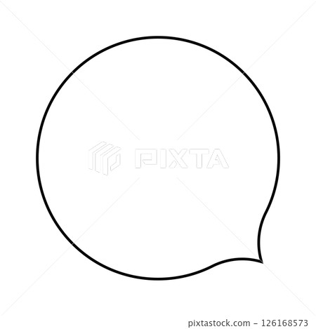 Simple speech bubble illustration circle 126168573