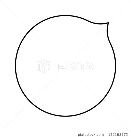 Simple speech bubble illustration circle Simple speech bubble illustration circle 126168575