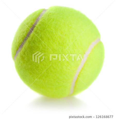 Tennis ball on white background 126168677