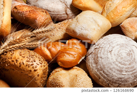 Fresh fragrant bread on the table Fresh fragrant bread on the table 126168690