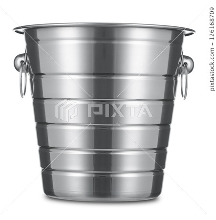 Ice bucket on white background 126168709