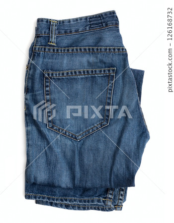 blue jeans on a white 126168732