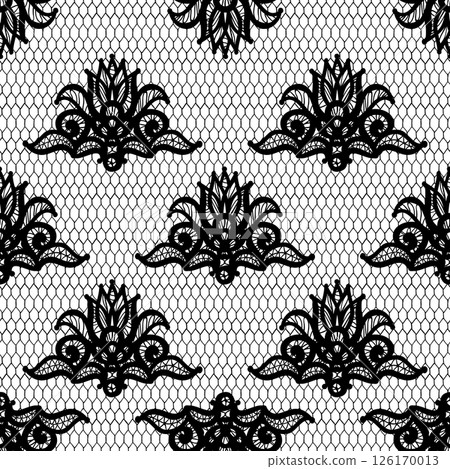 Black lace seamless pattern is perfect for stunningly elegant designs and beautiful backgrounds. Floral sheer fabric. Abstract flowers Black lace seamless pattern is perfect for stunningly elegant designs and beautiful backgrounds. Floral sheer fabric. Abstract flowers 126170013
