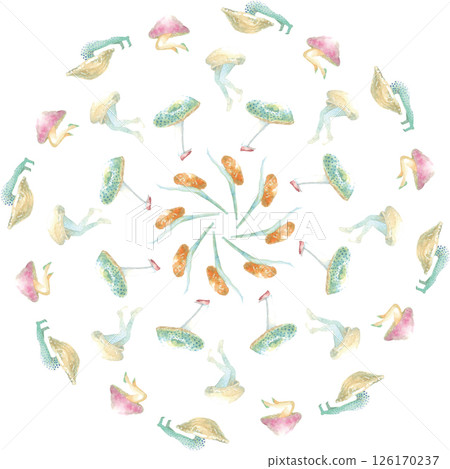 Mushroom Dwarf Graphic Pattern 07 126170237