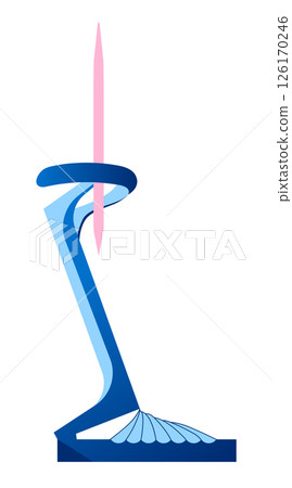 Montjuic Communications Tower - colorful flat design style object Montjuic Communications Tower - colorful flat design style object 126170246