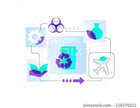 Eco lifestyle and environment - flat design style illustration 126170251