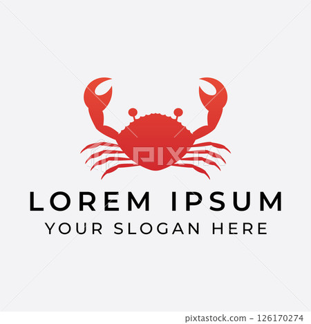 A crab logo symbolizes resilience strength. A crab logo symbolizes resilience strength. 126170274