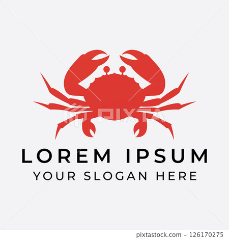 A crab logo symbolizes resilience strength. A crab logo symbolizes resilience strength. 126170275