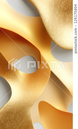 Abstract golden wave shapes create a luxurious and elegant background, showcasing smooth textures and flowing forms for modern design applications Abstract golden wave shapes create a luxurious and elegant background, showcasing smooth textures and flowing forms for modern design applications 126170804