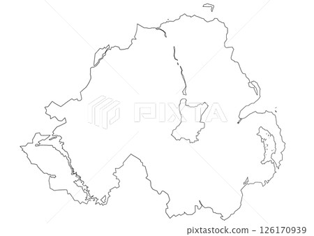 Blank map of Northern Ireland Blank map of Northern Ireland 126170939