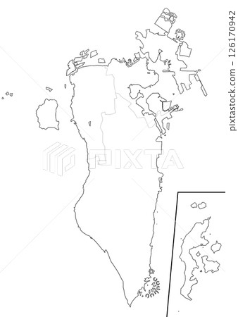 Blank map of Bahrain Blank map of Bahrain 126170942