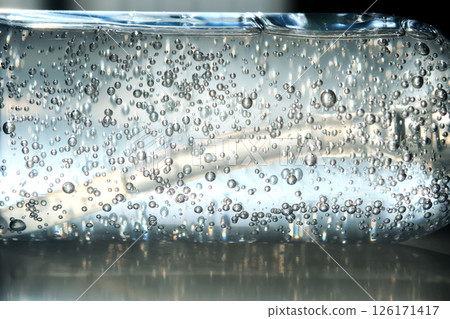 Tube of micellar gel in a ray of sunlight. 126171417