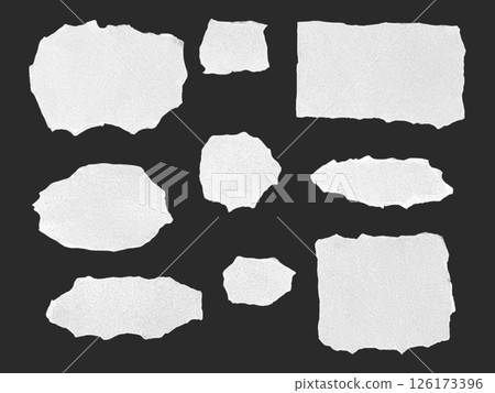 white speech bubble, torn paper speech bubble, ripped paper icon, ripped paper speech bubble 126173396