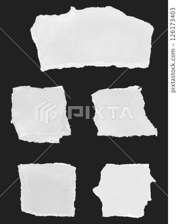 white speech bubble, torn paper speech bubble, ripped paper icon, ripped paper speech bubble 126173403