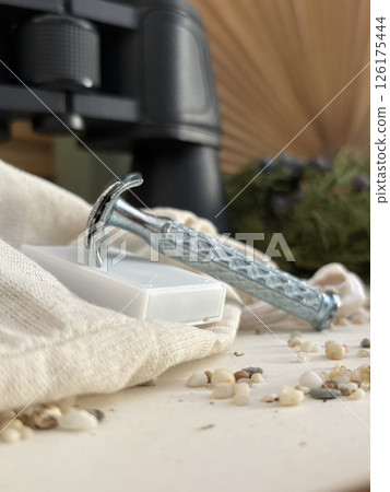 Vintage safety razor. High quality photo 126175444