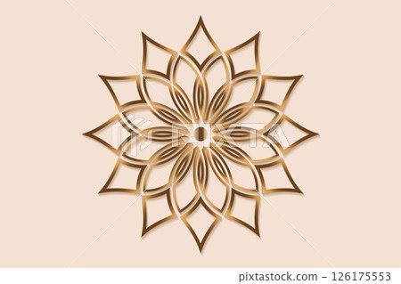 Gold Lotus Flower mandala of sacred ancient geometry. Vector symbols and elements. Alchemy, religion, philosophy, astrology and spirituality themes. Golden Logo icon isolated on vintage background Gold Lotus Flower mandala of sacred ancient geometry. Vector symbols and elements. Alchemy, religion, philosophy, astrology and spirituality themes. Golden Logo icon isolated on vintage background 126175553