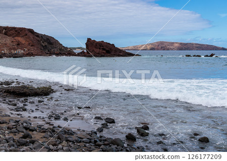 Atlantic coast near the town of El Burrero on Gran Canaria Island, Canary Islands 126177209