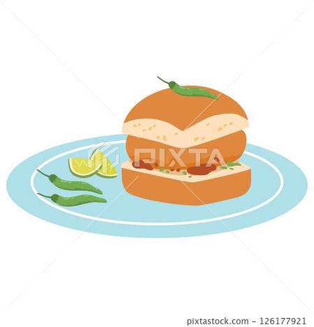 Homemade Vada Pav or Wada Pao - Indian potato slider 126177921