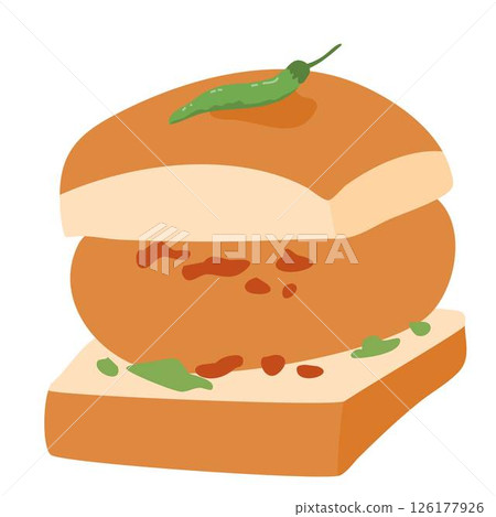 Mumbai Vada Pav street food 126177926