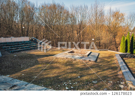 Forgotten monument in the forest. 126178023