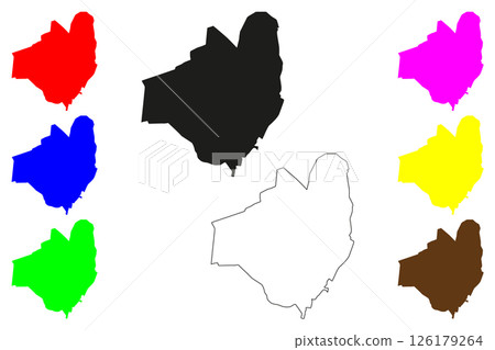 Gandhidham city (Republic of India, State of Gujarat) map vector illustration, scribble sketch Sardarganj map Gandhidham city (Republic of India, State of Gujarat) map vector illustration, scribble sketch Sardarganj map 126179264
