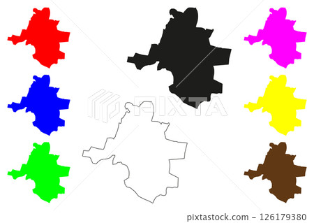 Gudivada city (Republic of India, State of Andhra Pradesh) map vector illustration, scribble sketch Gudivada map 126179380