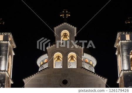 Detail of the Orthodox cathedral in Podgorica, Montenegro 126179426