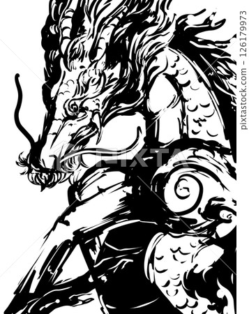 麒麟墨水畫 麒麟墨水畫 126179973