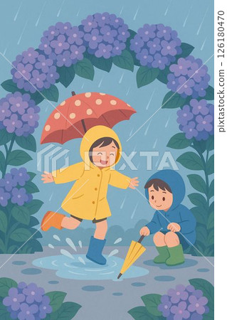 下雨天玩繡球花 126180470