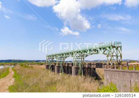 Shinano River Old movable weir gate 126180514