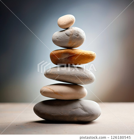 Background with gray stones pyramid close-up. Ai Background with gray stones pyramid close-up. Ai 126180545