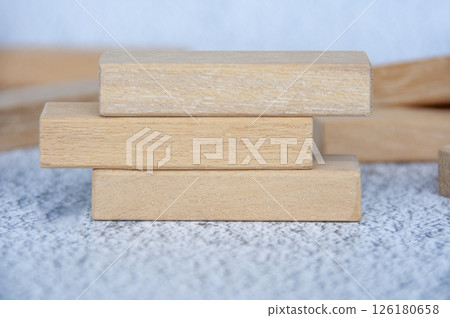 Wooden blocks with customizable space for text or ideas. Copy space concept Wooden blocks with customizable space for text or ideas. Copy space concept 126180658