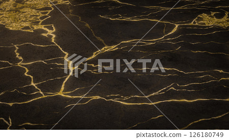 The Black Gold Marble for texture Background 3d Rendering. 126180749