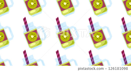 Tropical Drink Jar Pattern Tropical Drink Jar Pattern 126181098