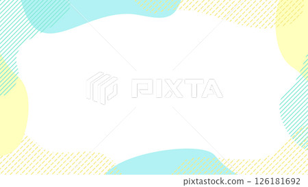 Simple cute wave frame 126181692